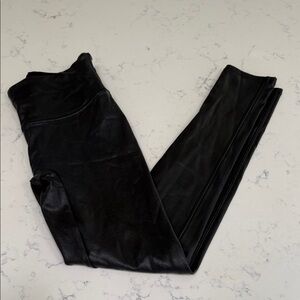 Spanx faux leather leggings size small petite